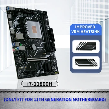Материнская плата ERYING Gaming PC с встроенным процессором SRKT3 I7-11800H i7 11800H (БЕЗ ES) 2,3 ГГц, 8 ядер, 16 потоков + Улучшенный радиатор VRM