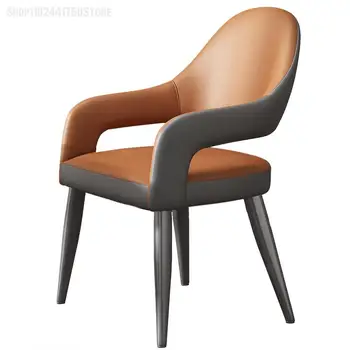 Итальянский легкий Роскошный обеденный стул Домашний Простой Современный стул для кафе в ресторане высокого класса, стул со спинкой, Дизайнерский стул для гостиной