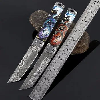 Острый тактический нож высокой твердости с ручкой для 3D печати, прямой нож для выживания в дикой природе, инструмент для кемпинга на открытом воздухе, подарок для мужчин