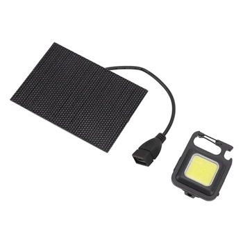 5 Вт Светодиодная солнечная лампа Зарядное устройство Аварийное освещение с питанием от солнечной панели для кемпинга на открытом воздухе Авторемонтный фонарь