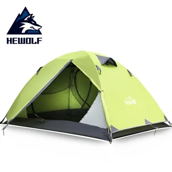 HDIRXG 2People Camping Tent Travel Outdoor Двухслойные Водонепроницаемые Легкие палатки 4-Сезонное Походное укрытие Туристическая Одноместная палатка