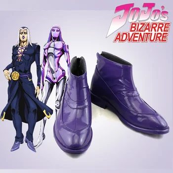 JoJo's Bizarre Adventure, косплей, Обувь Леоне Аббаккио, Ботинки для косплея Golden Wind, Мужские и женские карнавальные туфли на Хэллоуин, нестандартный размер