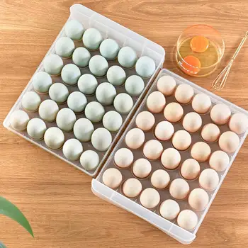 Пластиковый кейс для хранения яиц с 30/60 полостями, Кухонный холодильник, контейнер для хрустящей корочки