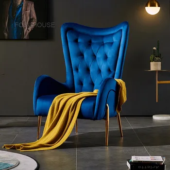 Скандинавское кресло с высокой спинкой Современные стулья для гостиной для отдыха Итальянский роскошный диван для гостиной Кресло для переговоров Мебель для дома