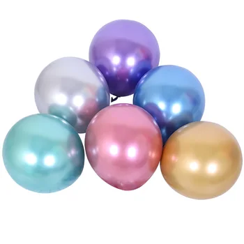 Металлический хромированный Перламутровый шар толщиной 10 дюймов, День рождения, Свадебное торжество, украшение воздушного шара