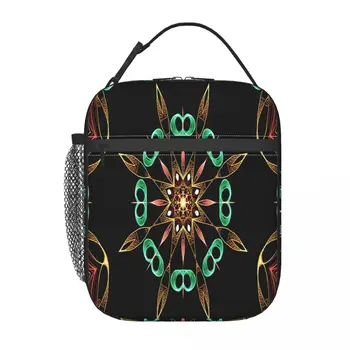 Ржавая Звезда Мандала Сглаз Термоизолированная сумка для ланча Женская Сменный Контейнер для ланча Коробка для хранения еды Школьная