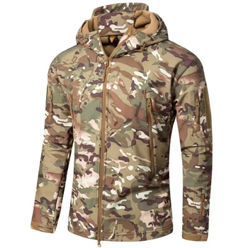 Тактическая куртка, мужская верхняя одежда, Ветровка, водонепроницаемая мягкая оболочка, армейские камуфляжные куртки в стиле милитари, флисовые пальто, одежда для охоты 4XL 5XL