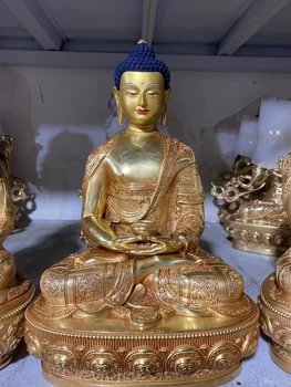 30 см лаг Непал Тибет ТОП высококачественная медь Амитабха Амитаюс статуя Будды Поклонение Будде дом Защита семьи Здоровье безопасность