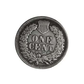 Монеты США, Индийский цент, Обратная сторона, Две грани, Посеребренные копии монет