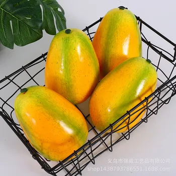 Большая искусственная папайя размером 10,5x15,5 см, товары для праздников и вечеринок, искусственные фрукты и овощи