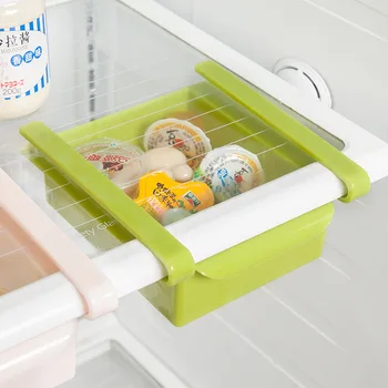 Креативный мобильный холодильник для хранения продуктов в выдвижном ящике с разделительной полкой для хранения свежих продуктов