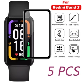 Для Redmi Smart Band 2 Pro/Redmi Smart Band 2 Полное Покрытие 3d Изогнутым Гальваническим Покрытием Мягкая Пленка Pmma Pet Для Защиты Экрана
