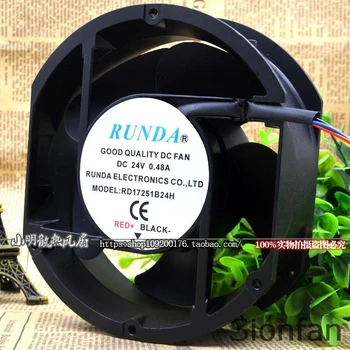 Для RUNDA RD17251B24H 24V 0.48A 17 см Постоянного Тока С Большим Объемом Воздуха Металлический Охлаждающий Вентилятор Тестовая Работа