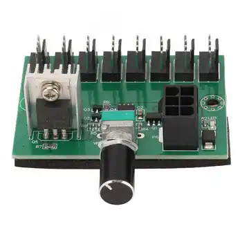 Концентратор Контроллера Разветвителя Вентилятора NKFV8 1 DC 12V PWM 8 Канальный Компьютерный Концентратор Вентилятора для 4pin 3pin 2pin Вентиляторов ПК