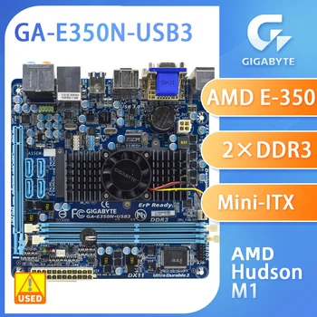 Гигабитный GA-E350N-USB3 использует чипсет AMD Hudson M1 на борту двухъядерной материнской платы AMD E-350 с тактовой частотой 1,6 ГГц с аутентичным процессором DDR3 Mini-ITX