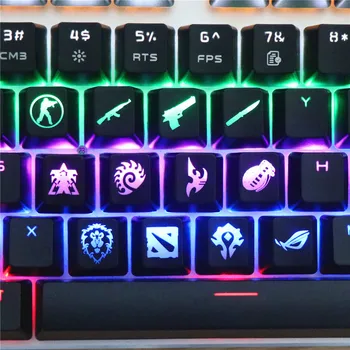 DIY PBT Keycaps Клавиши Игровой Клавиатуры Кнопка World Of Warcraft DOTA Key Caps Игровая Клавиатура Keycap Mercy ABS Cap Для Механической Клавиатуры