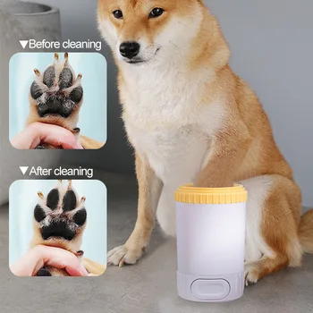 Чистка чашек для лап домашних животных Чистка собак Оптовая Продажа Чашек для лап Кошек и собак Силиконовая щетка для мытья ног