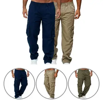 Прямые осенние брюки с эластичной резинкой на талии, уличная одежда, мужские брюки на молнии для школы
