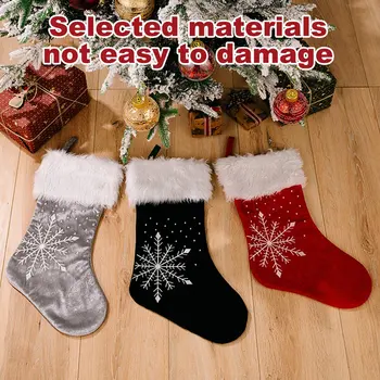 Рождественский мешочек для чулок Рождественский подарок, мешочек для конфет Noel Рождественские украшения для дома Navidad Новогодний носок Декор для Рождественской елки