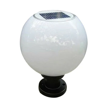 Светодиодная 200 ММ Солнечная Настенная лампа на столбе Наружный Круглый шар, Круглый свет, Дорожный свет