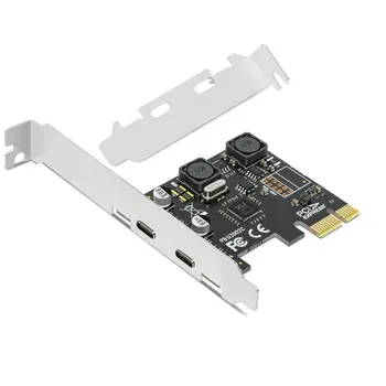 Адаптер USB 3.0 PCI-E для карты расширения Type-C, 2 порта USB 3 для карты адаптера PCIE PCI Express