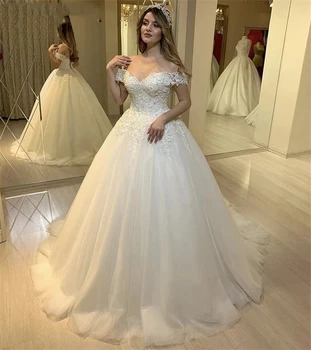 ANGELSBRIDEP, Бальное платье в стиле милой девушки, Свадебные платья, Очаровательные свадебные платья с аппликацией 