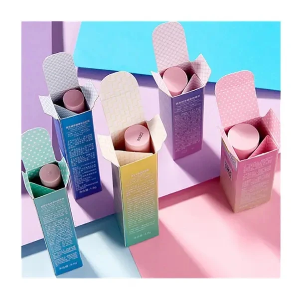 Коробки для блеска для губ OEM пустые, упаковывающие изготовленные на заказ косметические органические коробки для ухода за кожей 0