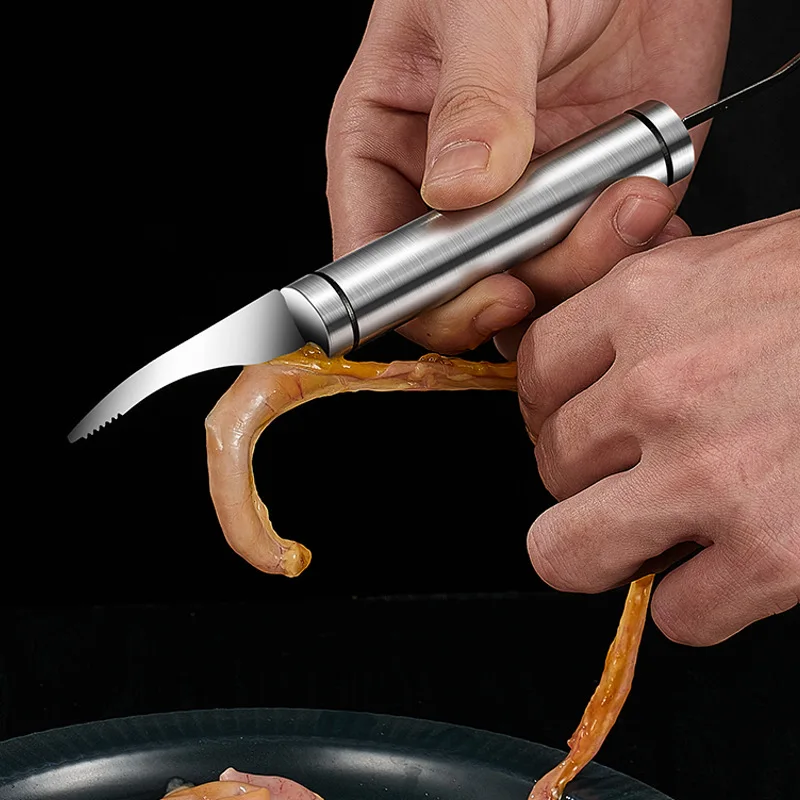 Многофункциональная быстрая Овощечистка креветок из нержавеющей Стали, портативный нож для нарезки креветок, Инструмент для чистки рыбы 4