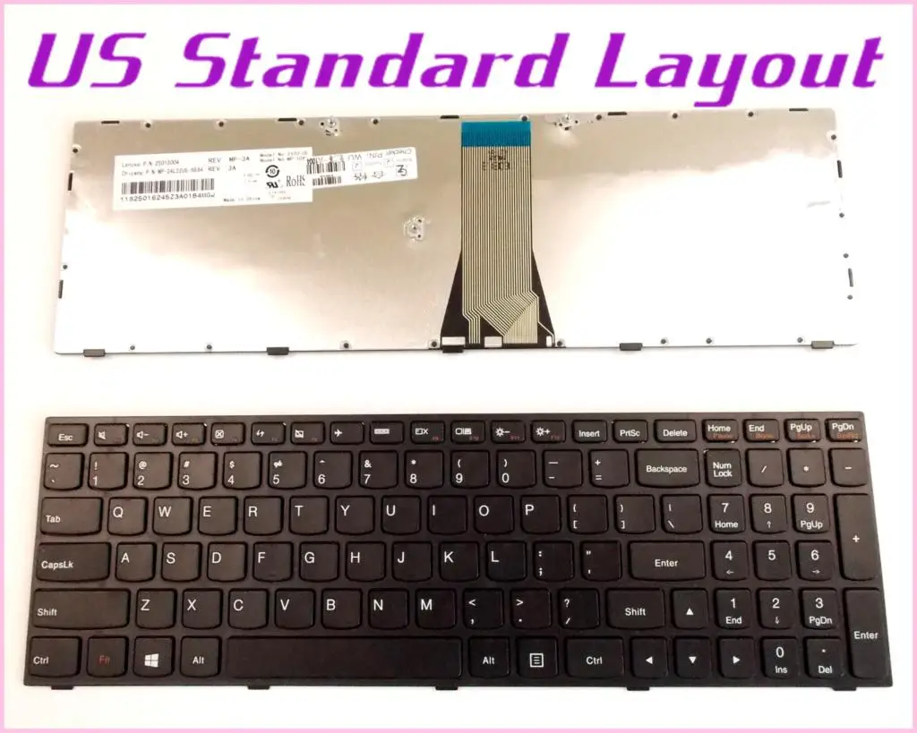 Новая клавиатура с американской Раскладкой для ноутбука LENOVO G50 G50-30 G50-45 N5070 G50-70 G50-70m G50-70AT G50-75mA-ATE/Тетрадь с рамкой 0