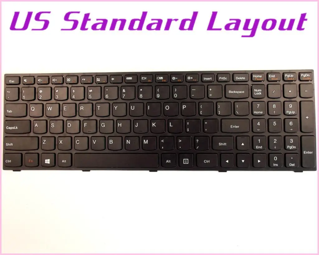 Новая клавиатура с американской Раскладкой для ноутбука LENOVO G50 G50-30 G50-45 N5070 G50-70 G50-70m G50-70AT G50-75mA-ATE/Тетрадь с рамкой 1