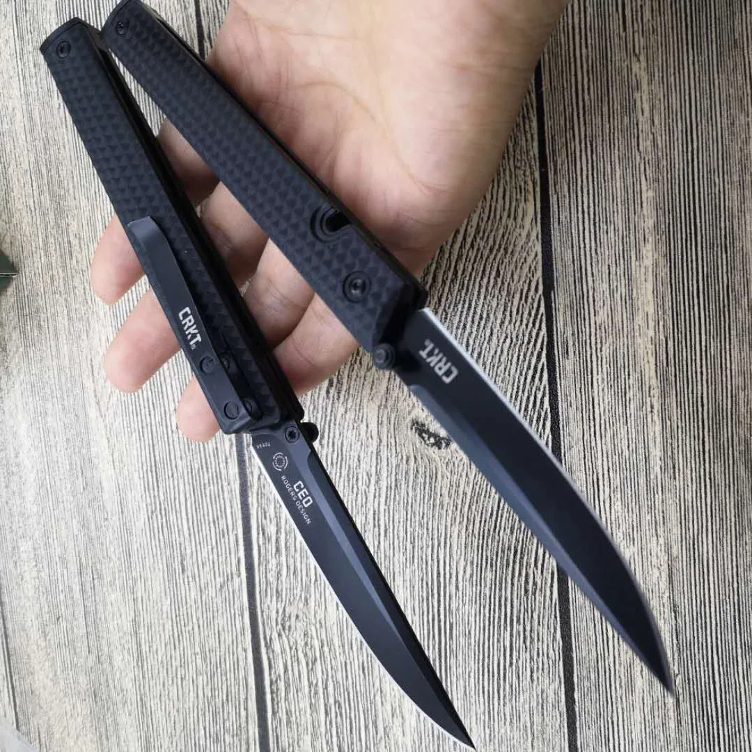 НОВЫЙ карманный нож CRkt 7096 CEO из черной стали 8Cr13 для выживания в кемпинге с Нейлоновой Ручкой, усиленной стеклом, Легкие инструменты 1