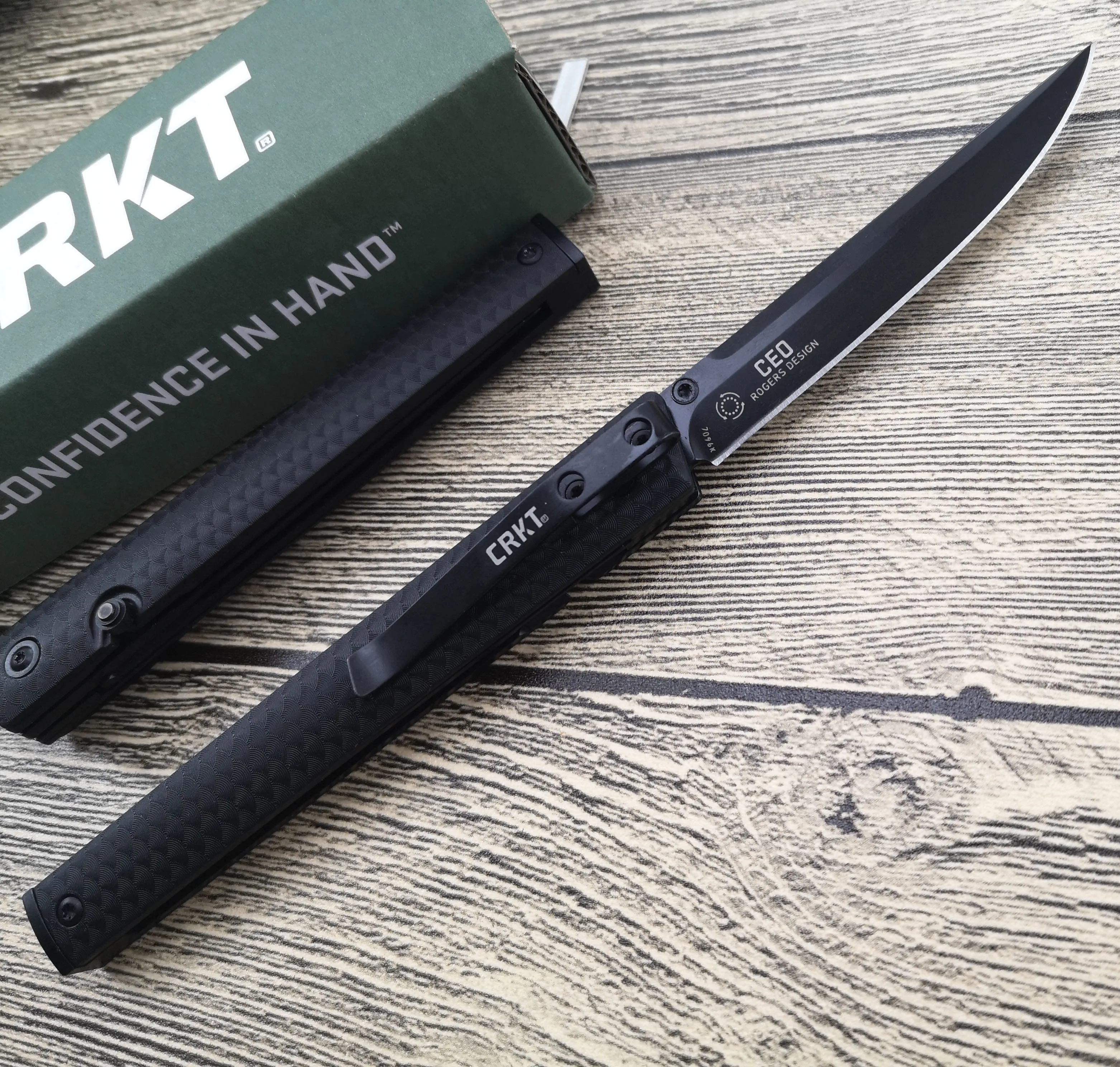 НОВЫЙ карманный нож CRkt 7096 CEO из черной стали 8Cr13 для выживания в кемпинге с Нейлоновой Ручкой, усиленной стеклом, Легкие инструменты 2