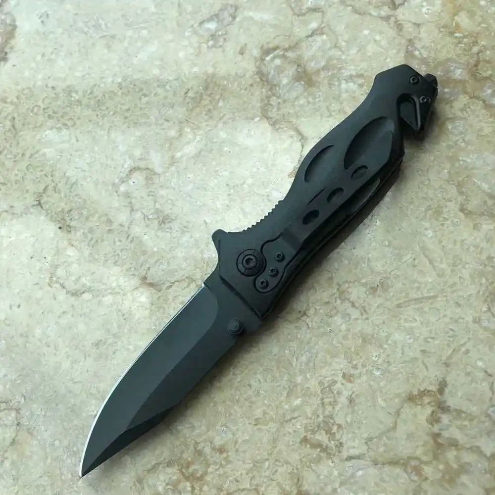 Складной нож из черной стали Tactical Outdoor Hunting Survival EDC Pocket cutter Knife EDC Утилита для кемпинга Портативные мультиинструменты OEM 2