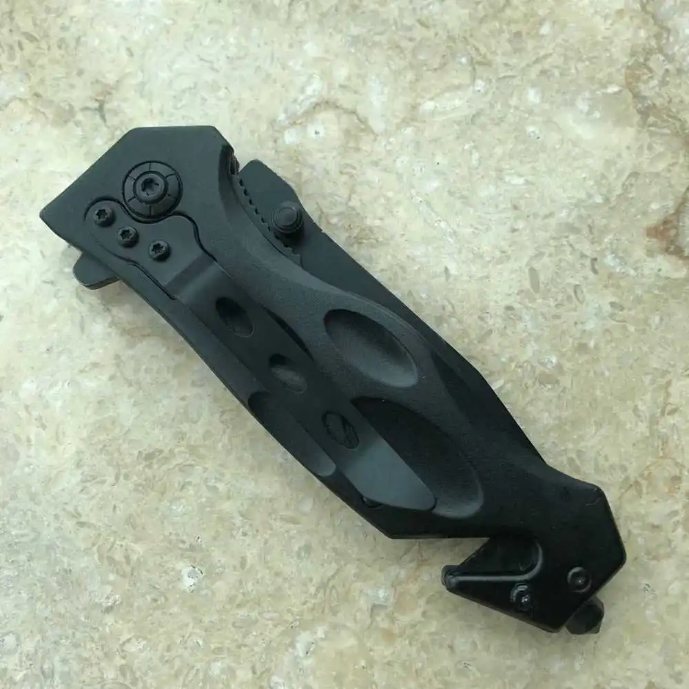 Складной нож из черной стали Tactical Outdoor Hunting Survival EDC Pocket cutter Knife EDC Утилита для кемпинга Портативные мультиинструменты OEM 4