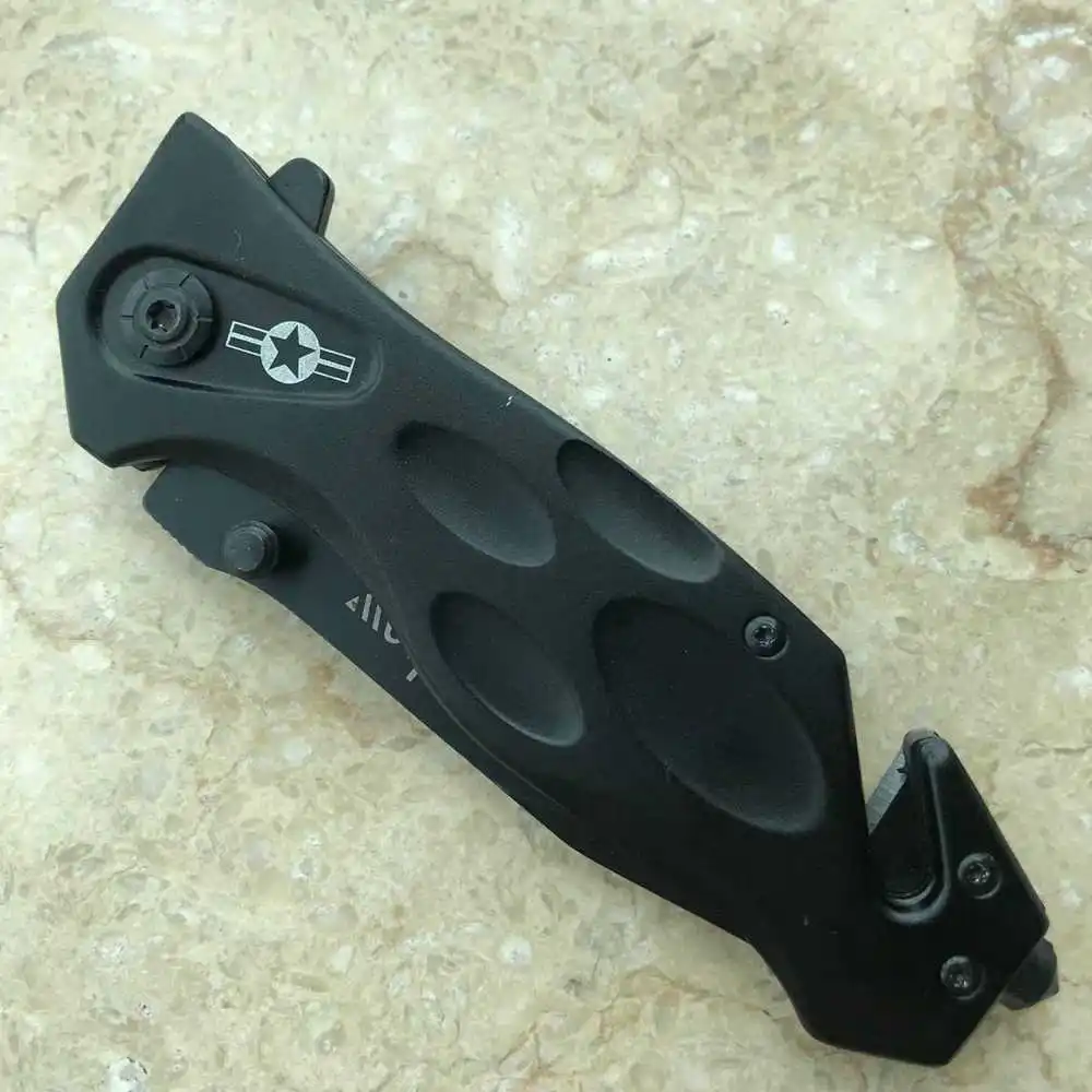 Складной нож из черной стали Tactical Outdoor Hunting Survival EDC Pocket cutter Knife EDC Утилита для кемпинга Портативные мультиинструменты OEM 5
