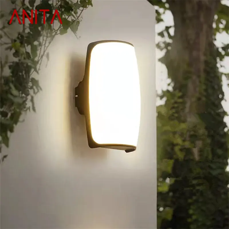 Современный винтажный настенный светильник ANITA, простые креативные светодиодные наружные бра, наружная водонепроницаемость IP65 для виллы, сада, балкона, коридора 0