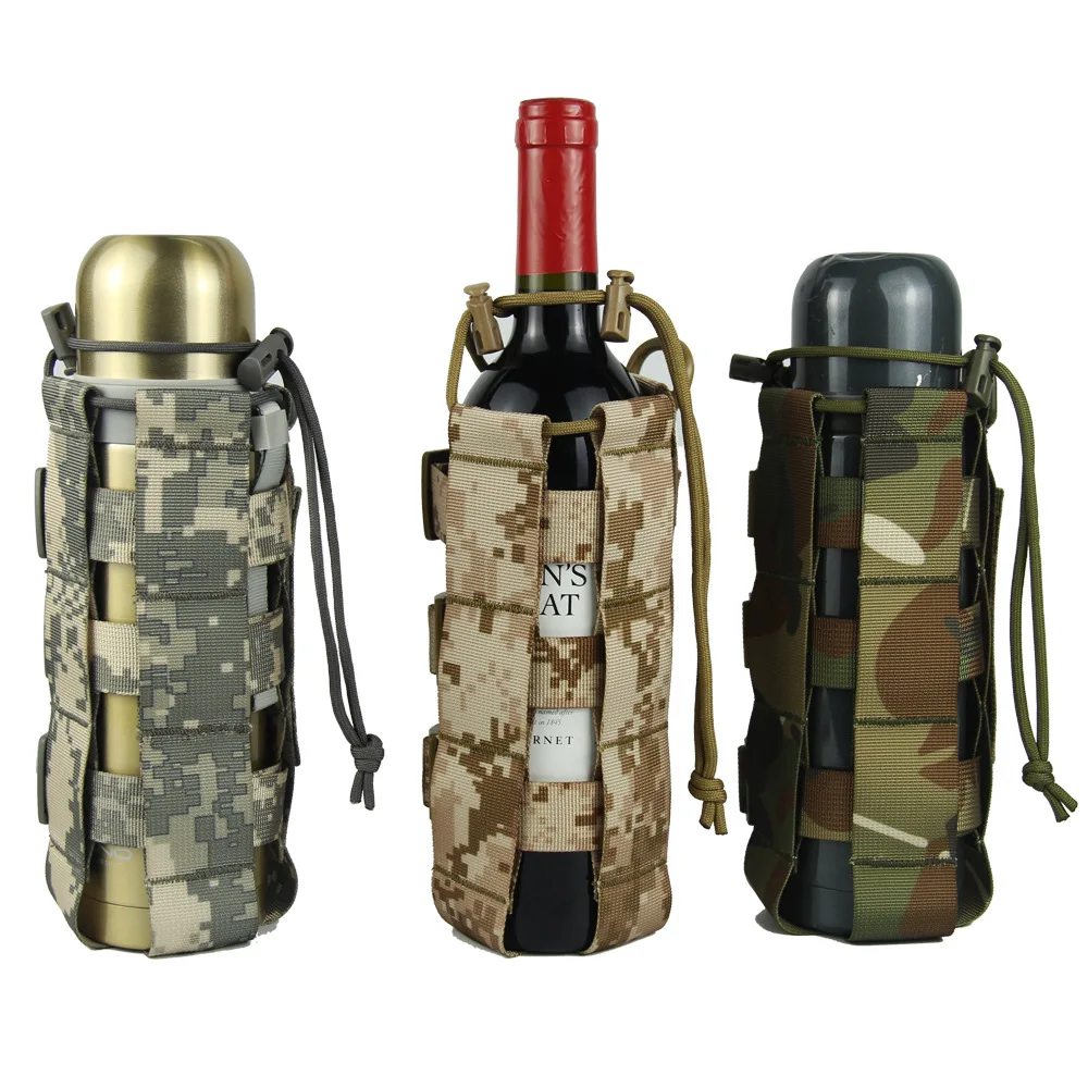Сумка для бутылки с водой на открытом воздухе, чайник для тактического снаряжения, Регулируемая сумка для чайника, Армейские сумки для альпинизма, походов, кемпинга, сумки для воды 1