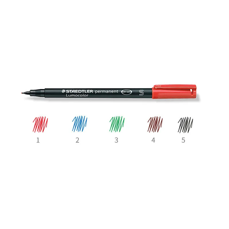 Универсальный маркер STAEDTLER Lumocolor с перманентной пленкой, непрозрачная ручка для компакт-дисков, Германия 313 314 317 318 4